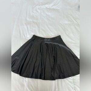 Boohoo black skater skirt